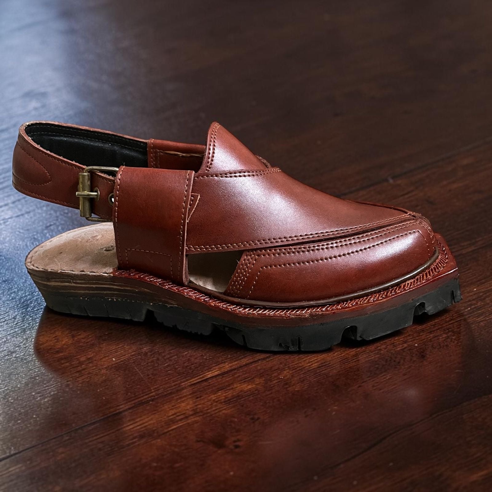 KHAWANS Classic Norozi – Handcrafted Leather Peshawari Chappal
